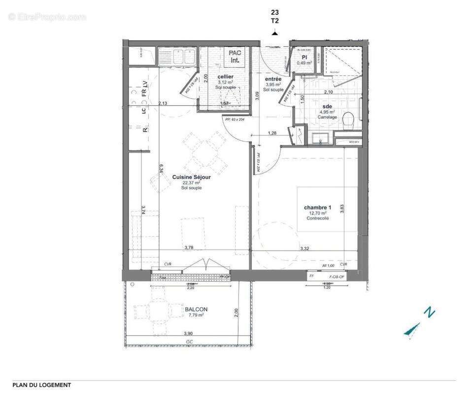 Appartement à HERMANVILLE-SUR-MER