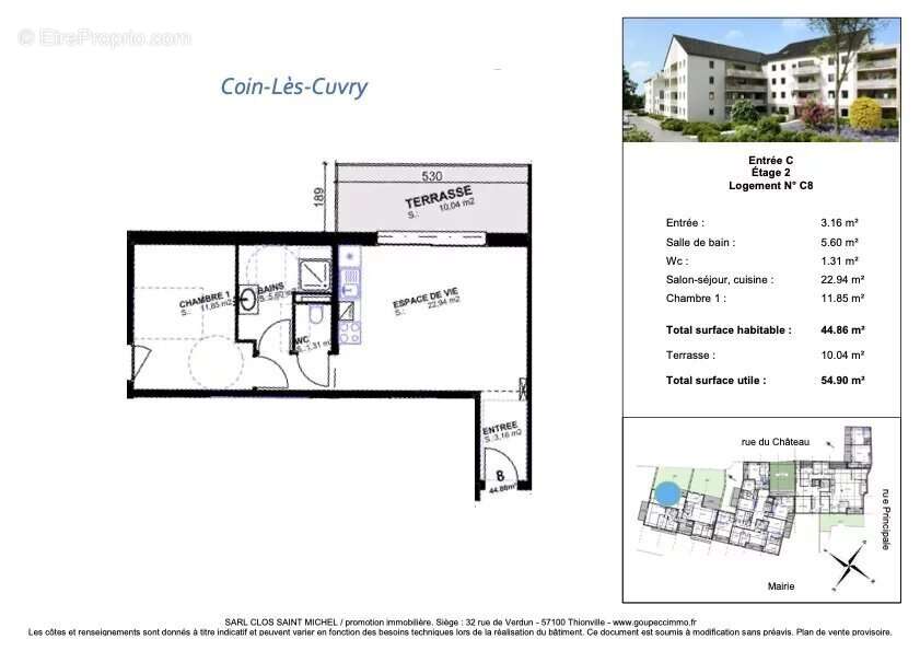 Appartement à COIN-LES-CUVRY