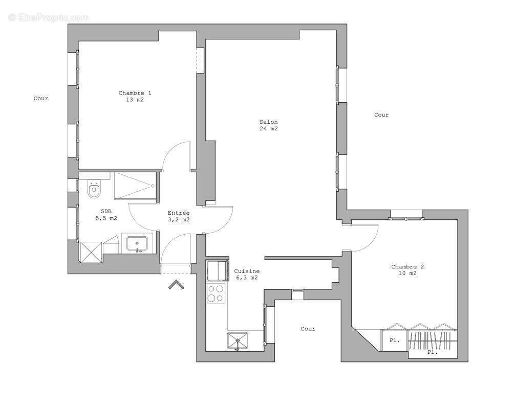 Appartement à PARIS-18E