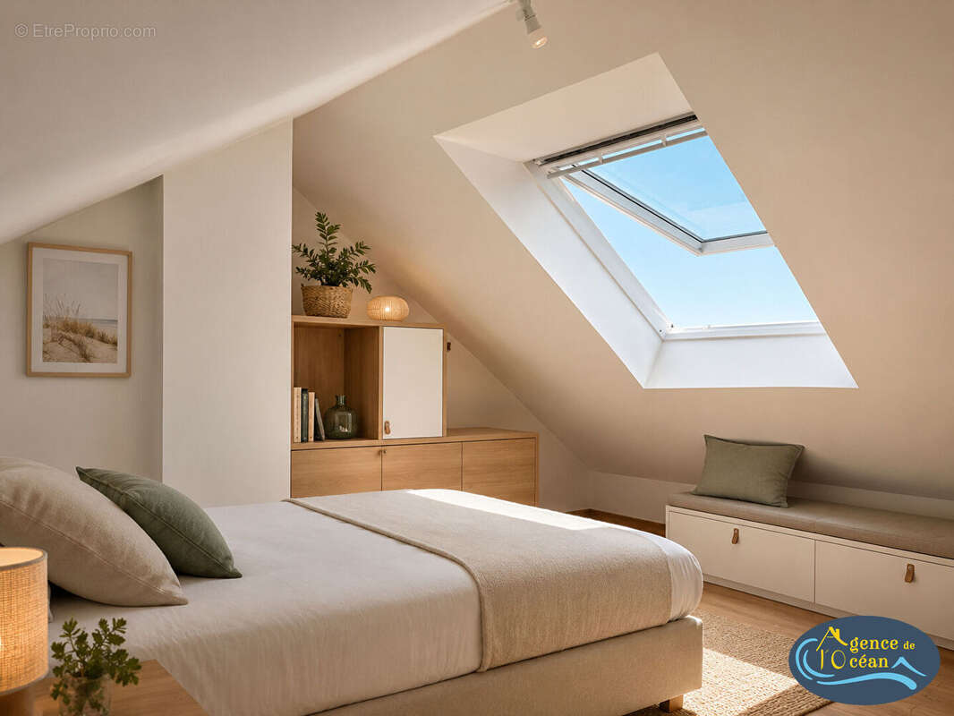 Maison avec vue mer quartier de la mine d'or penestin, 2 chambres et mezzanine, accès direct sur le sentier cotier morbihan sud  - photo 7