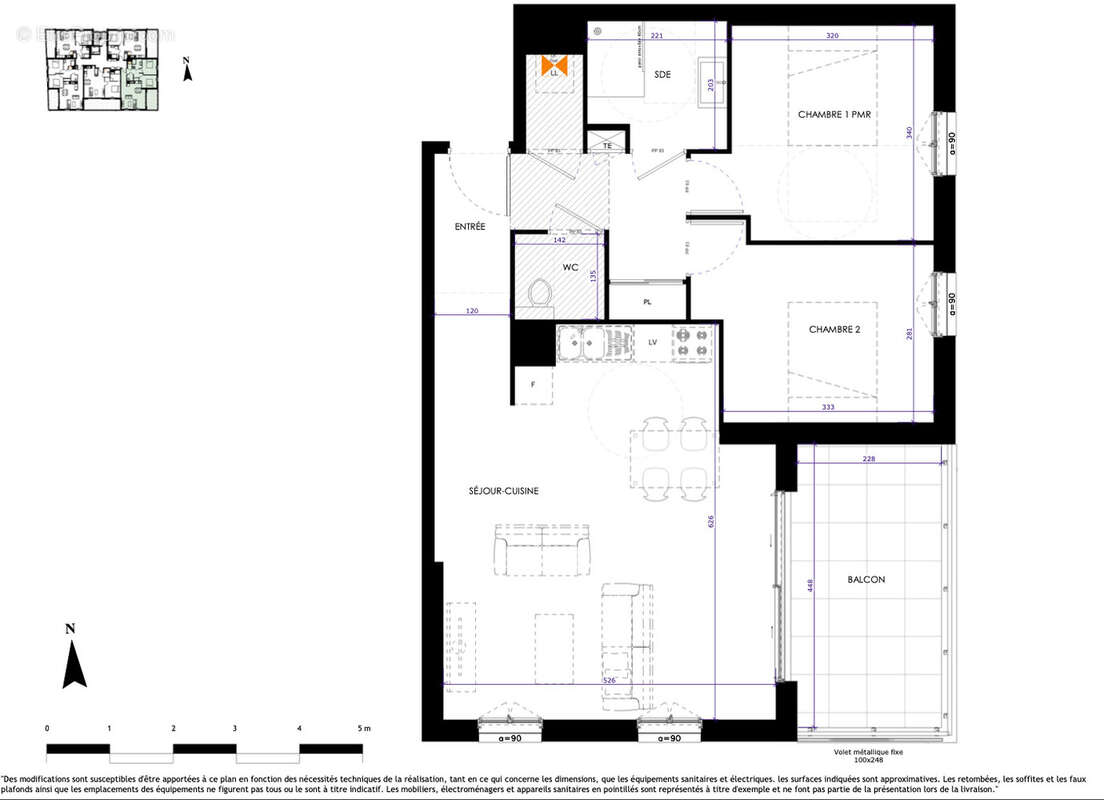 Appartement T3 standing - photo 2
