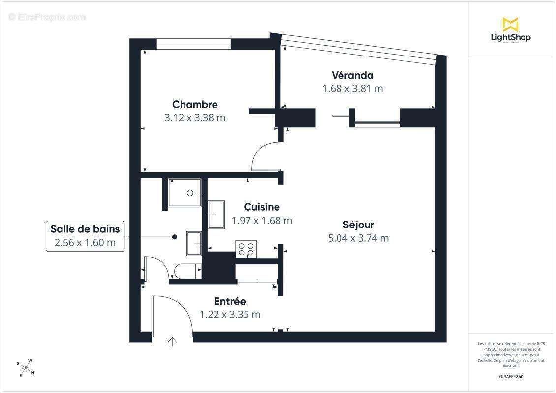 Appartement T2 de 46,47 m² avec loggia vue Loire, parking et cave - secteur Ile de Nantes - photo 14