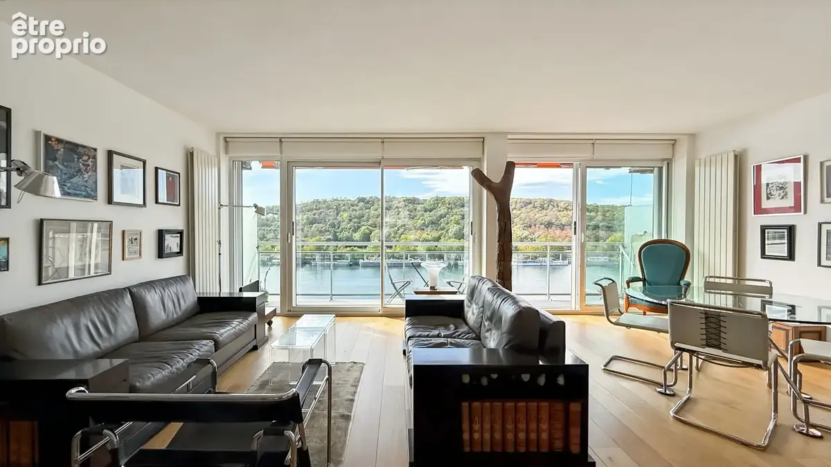 Boulogne  vue panoramique sur seine  étage élevé  balcon - photo 2