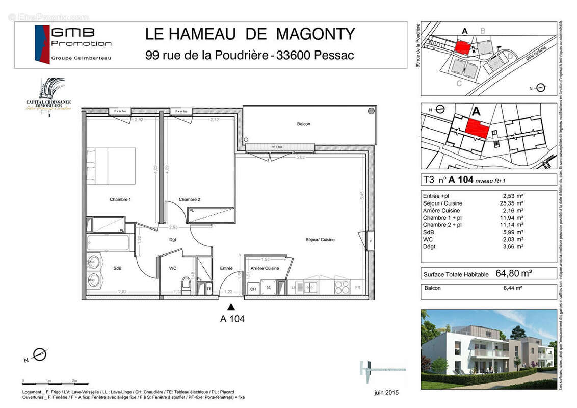 Appartement à PESSAC