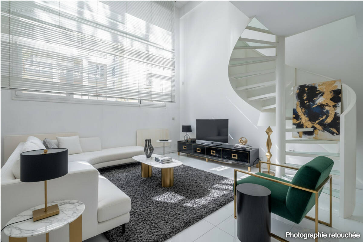 Quartier saint Fargeau - 4 PIECES  ET LOGGIA 5m2. Entre loft et maison contemporaine - photo 1