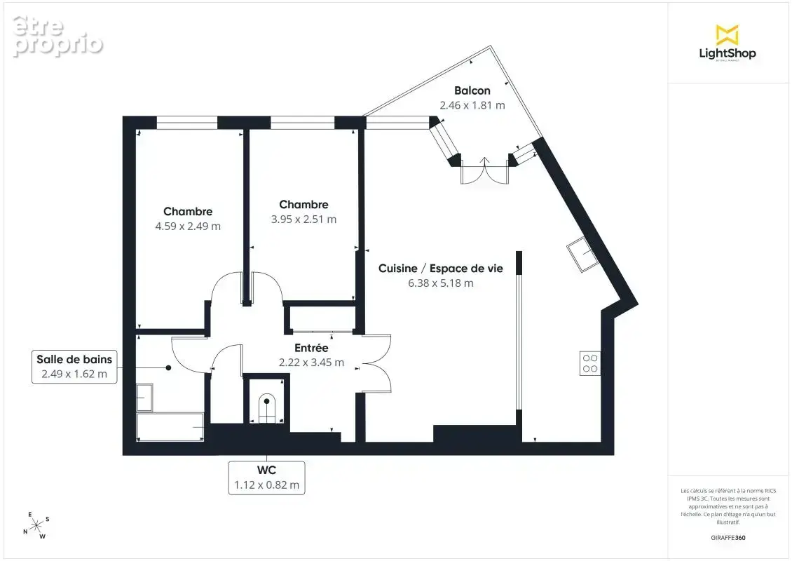 Appartement 3 pièces lumineux de 68 m² avec parking - Rue Monge, Arcueil - photo 14