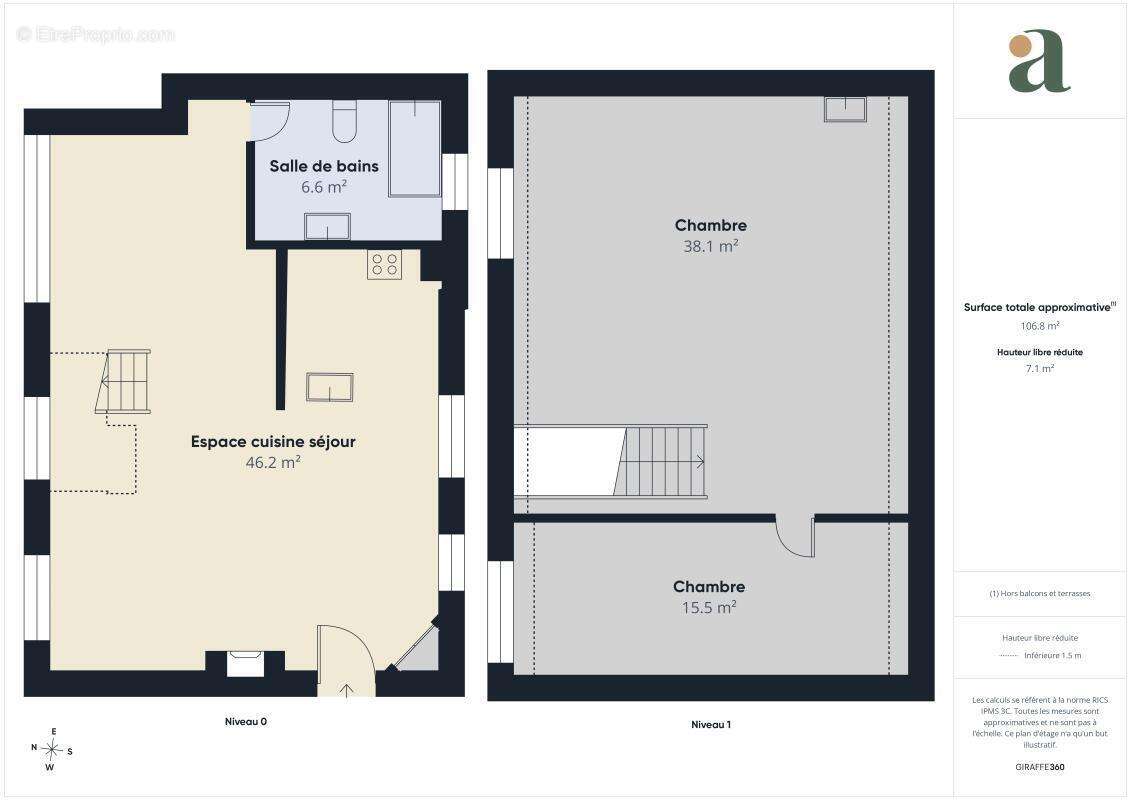 Maison Historique de Charme 103 m² – Cour Pavée & Terrasse – en vente à Le Pecq (78230) - photo 5