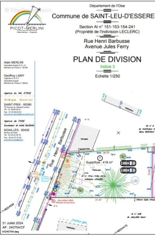 Terrain à SAINT-LEU-D&#039;ESSERENT