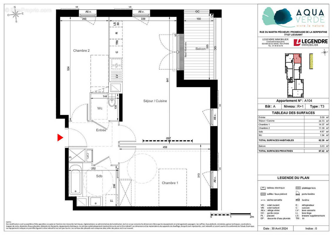 Appartement à LIEUSAINT