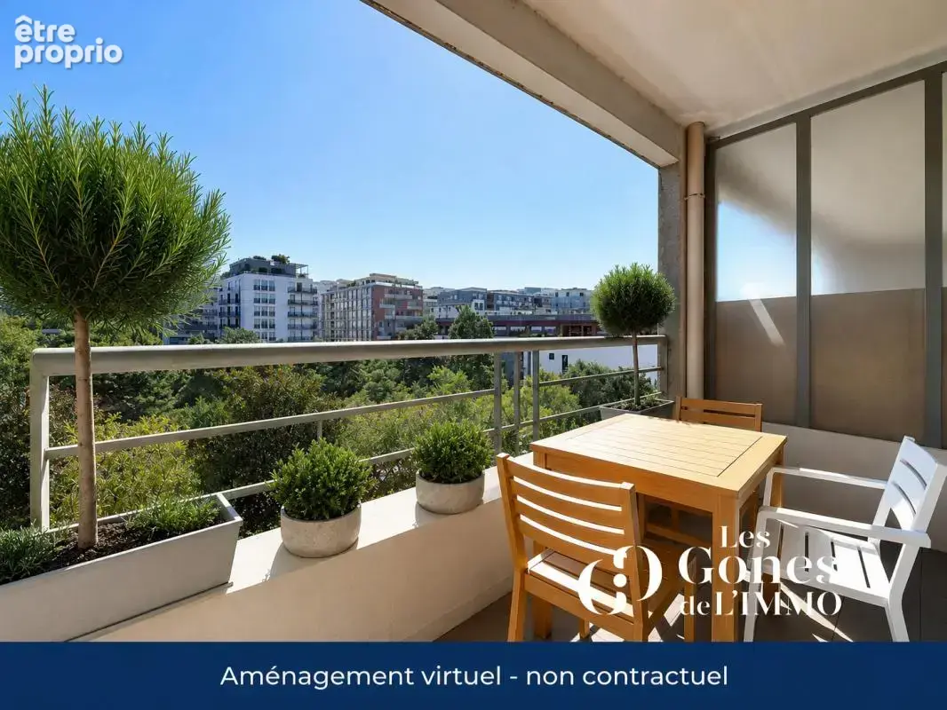 T1 31,90 m2   balcon   vue exceptionnelle sur jardin   cave - photo 3