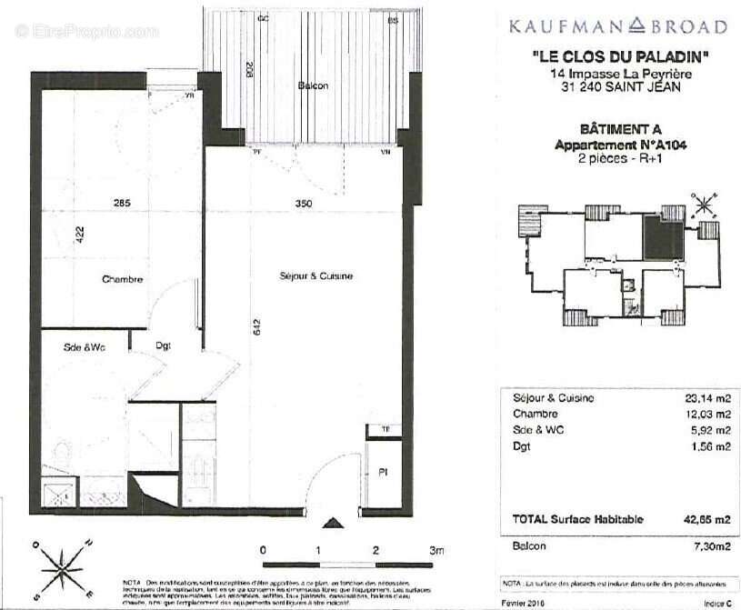Saint-jean - spacieux t2 de 42m² avec balcon et 2 parkings sous-sol - photo 15