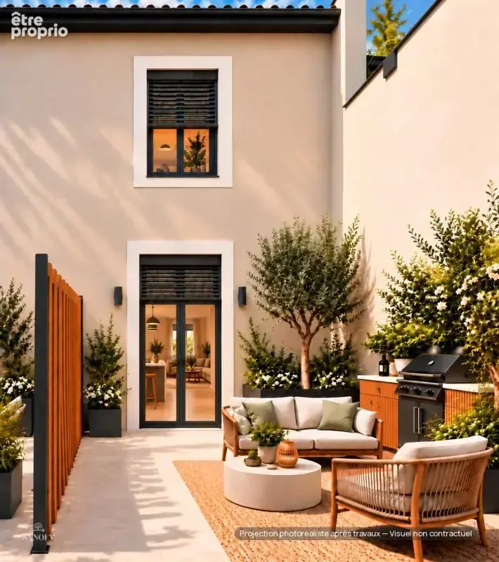 Lyon 3e – Maison de ville T3 · Patio plein sud · Part-Dieu - photo 2