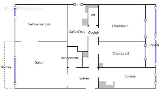 Appartement à PARIS-19E