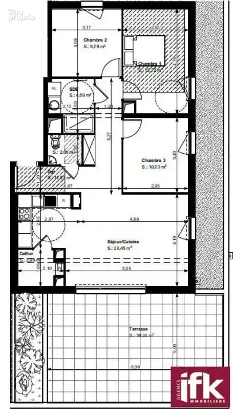 Soultz Appartement F4 attique de 83m2 avec terrasse de 40m2 - photo 4