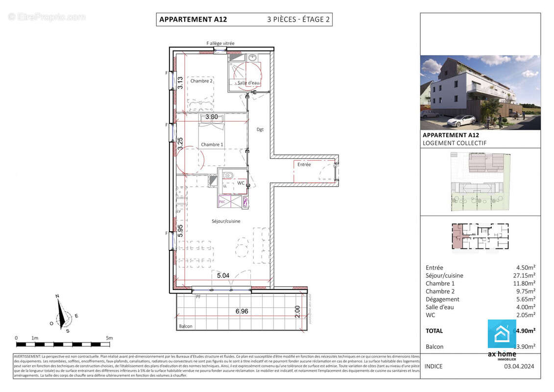 MITTELSCHAEFFOLSHEIM KOCHERSBERG TRUCHTERSHEIM NATURE STANDING ATTIQUE NEUF  - Appartement à MITTELSCHAEFFOLSHEIM