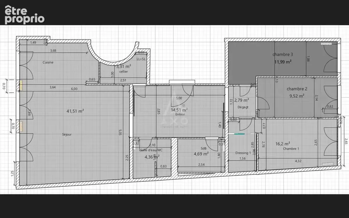 Versailles rive droite / gare/ place du marche/ eglise. appartement f3-4 de standing avec cave et parking - photo 2