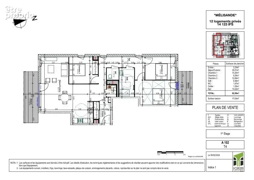 Appartement 92 m² à Ifs  - photo 3