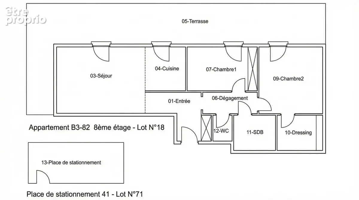 Paris 19 i rosa parks i 3 pieces 72 m2 i grande terrasse de 56 m2 - photo 14