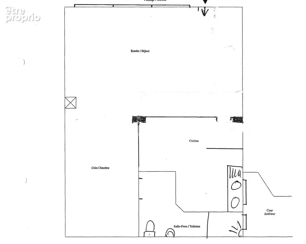 Grand Studio 40 m2 - Epinettes Paris 17 - photo 4