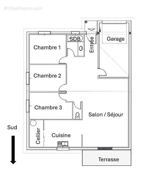 Maison T4 de plain-pied avec jardin clos  92 m² sur terrain - photo 15
