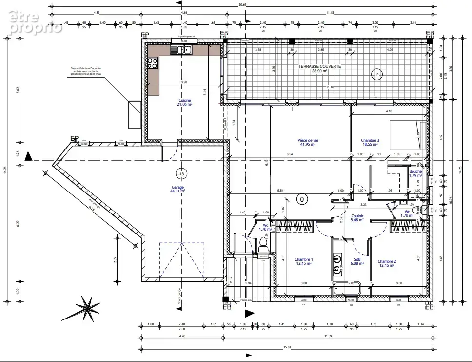 Montelimar 26200 - maison contemporaine de plain-pied - 137 m2 - terrain 730 m2 - 3 chambres - piscine - garag - photo 11