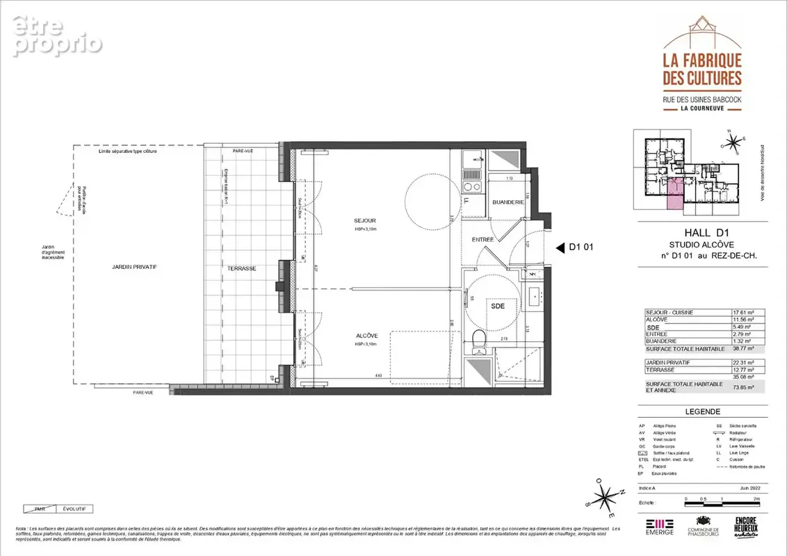 Appartement La Courneuve 1 pièce 38.77 m2 - photo 4