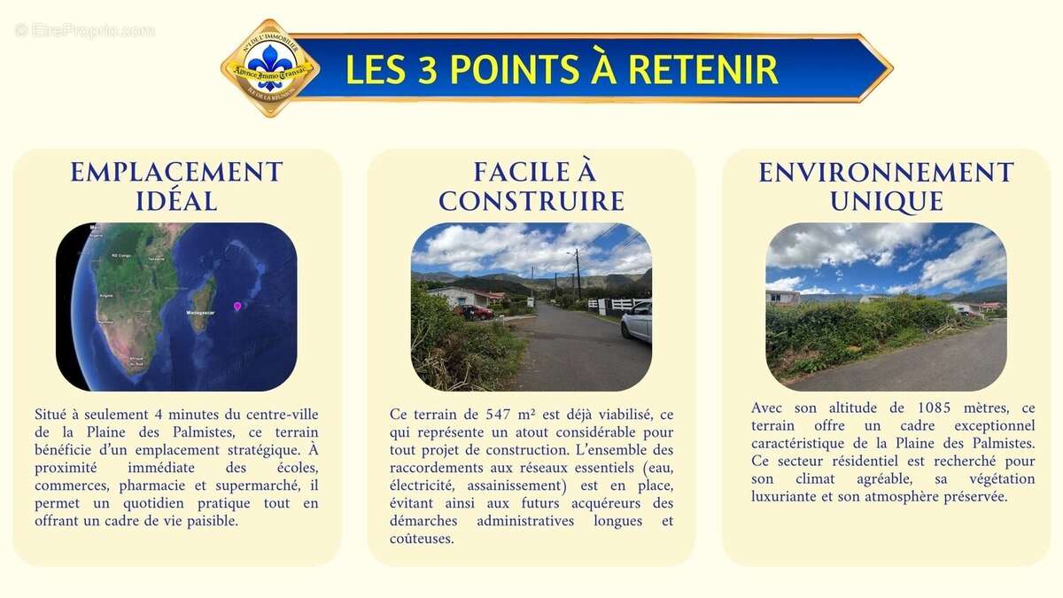 Terrain à LA PLAINE-DES-PALMISTES