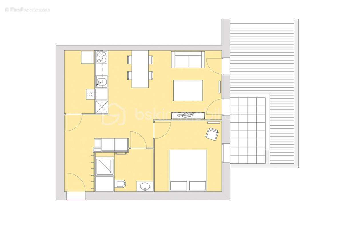 Charmant T2 de 49m2 avec terrasse - photo 9