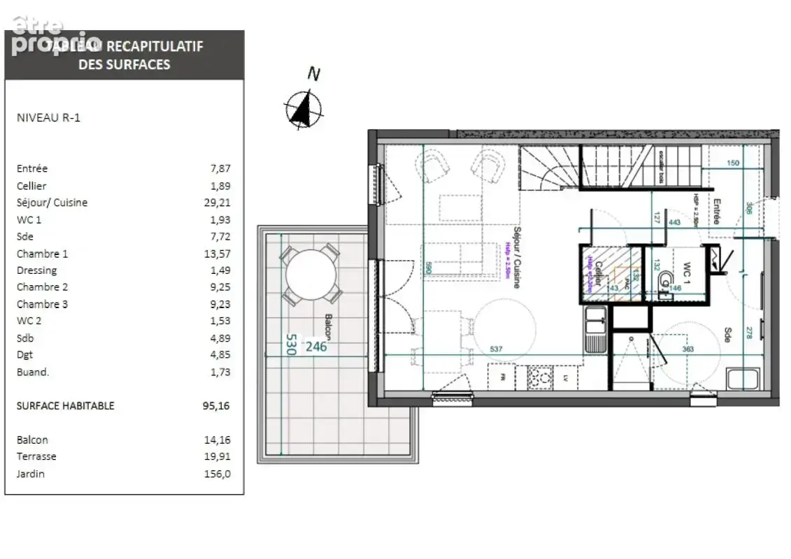 Maison T4 de 95 m² en duplex inversé à Saint-Héand - photo 5