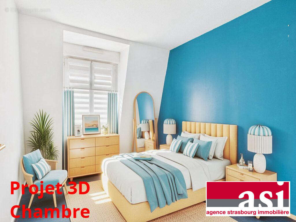 Chambre Projection 3D - Appartement à BISCHHEIM