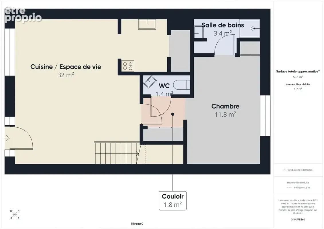 Duplex 90 m² – Terrasse 30 m² – 4 ch – Parking - photo 13
