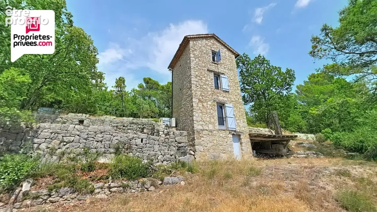 Tour en pierres amenagee avec terrain de 7 hectares et vue panoramique sur la vallee de la siagne - photo 5