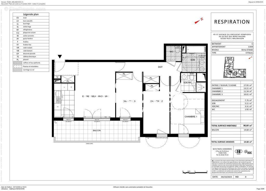 Appartement à RUEIL-MALMAISON