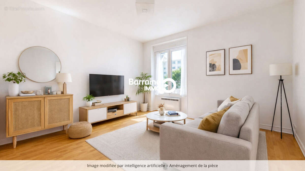 Exclusivite : a vendre brest kerbonne quatre moulins appartement t2 51m2 1 chambre 2e etage - photo 3