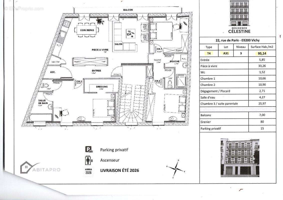 Appartement à VICHY