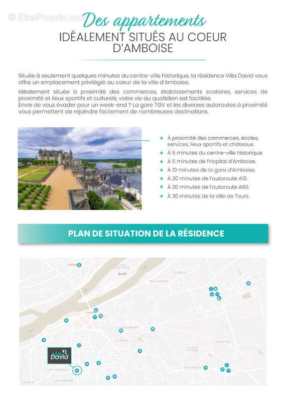 Appartement Amboise 3 pièce(s) - Résidence Villa David - photo 2