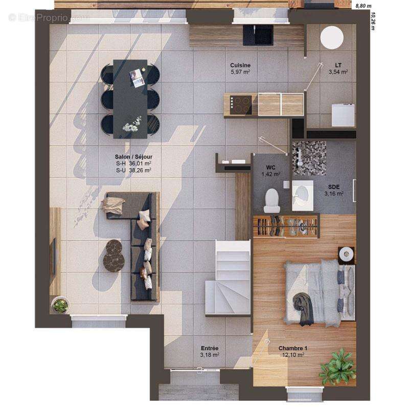 Maison 6 pièces 107 m2 - photo 3
