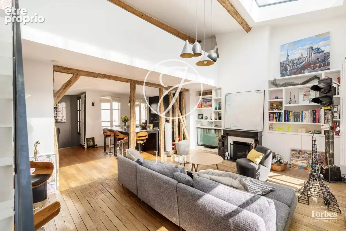 Paris 18e - JULES JOFFRIN / RUE DU POTEAU - Duplex - 4 pièces - 96,82m² Carrez - 130,57m² -  Atelier d'artiste - Terrasse - photo 10