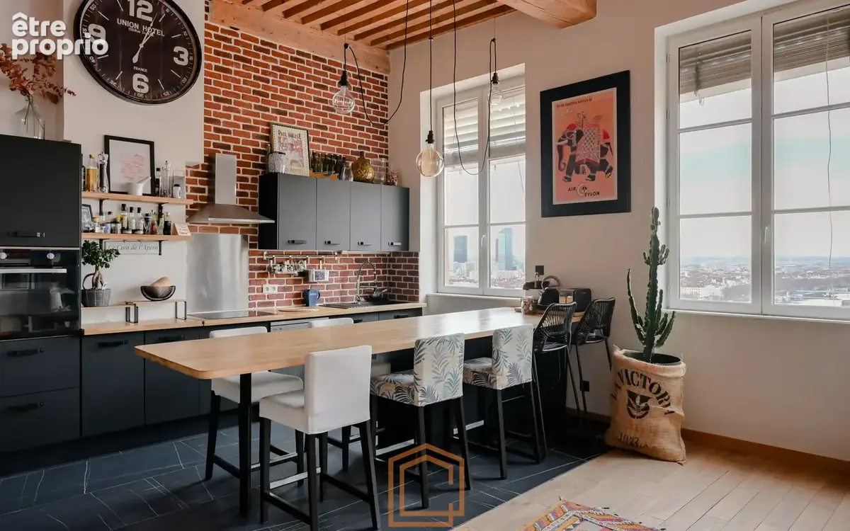 Duplex T3 vue exceptionnelle  - Croix rousse centre - photo 2