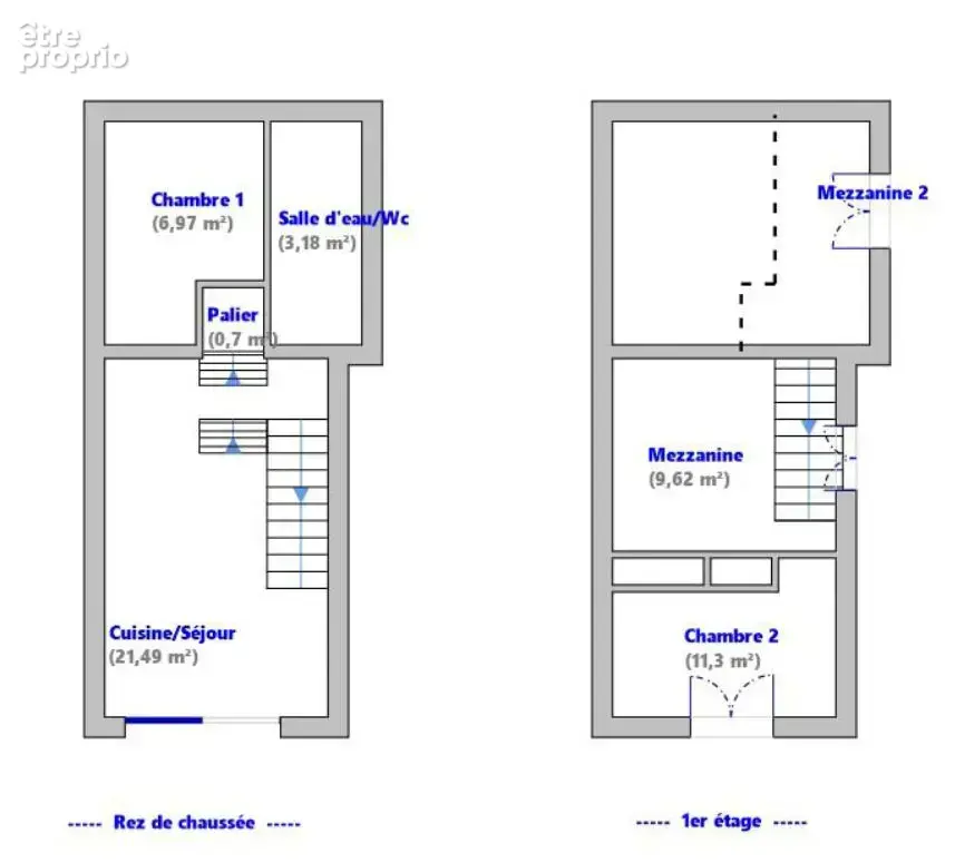 Appartement Sète 2 pièces en duplex 54 m2 - photo 3