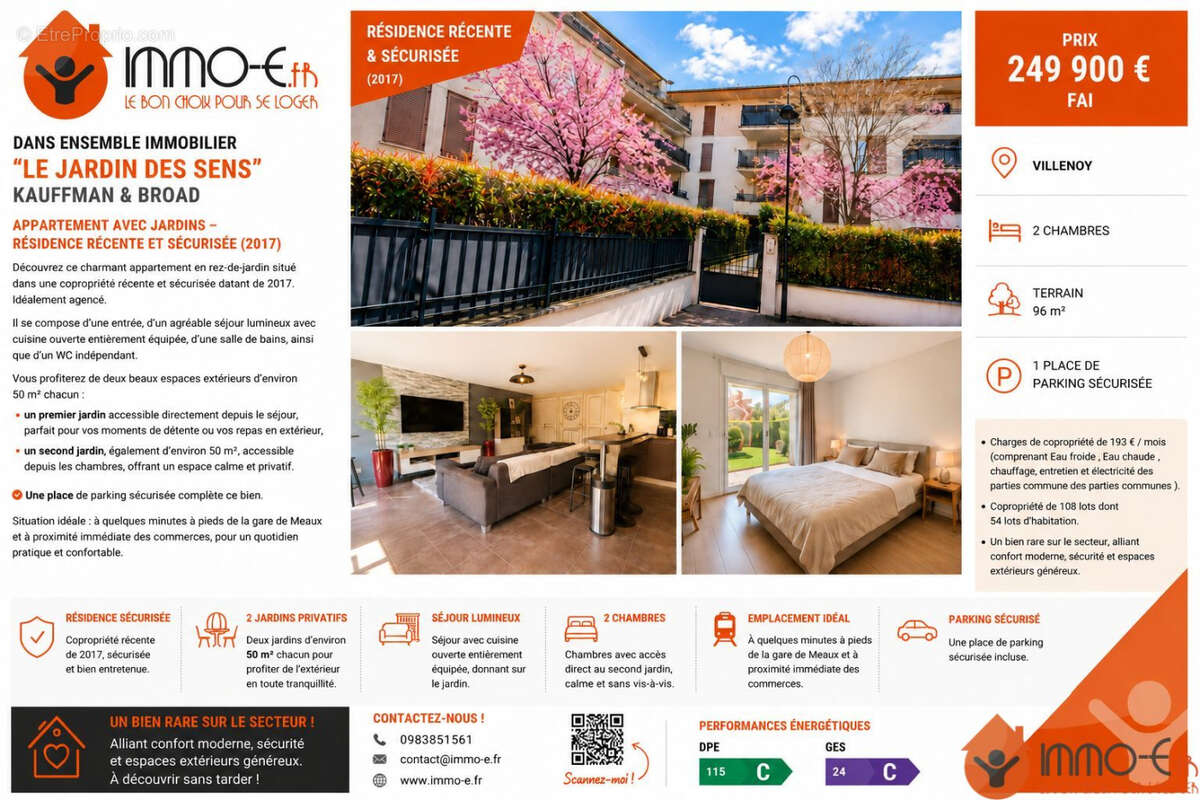 Appartement 65 m² à Villenoy  - photo 6