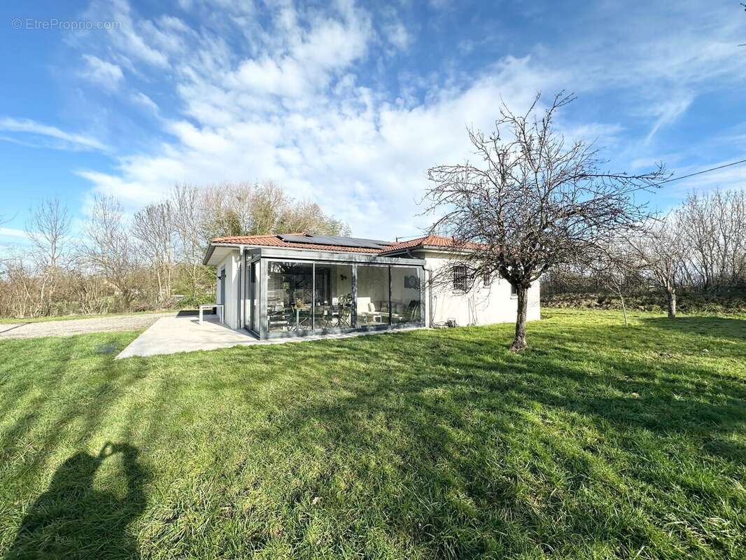 Terrain de 1236mé clos (grillagé pour les animaux) et fermé par un portail coulissant motorisé - Maison à MONTREVEL-EN-BRESSE