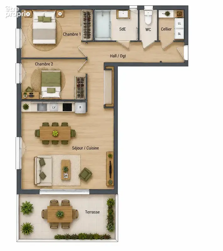 Appartement T3 NEUF avec terrasse et parking - photo 15