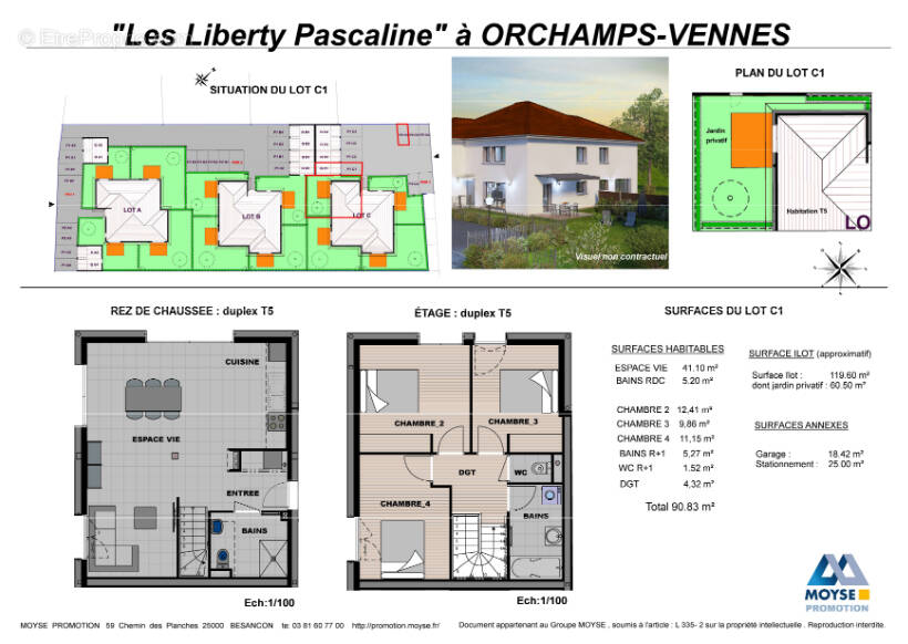 Appartement à ORCHAMPS-VENNES