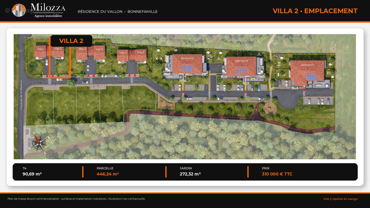 Bonnefamille - Maison neuve T4 de 90,69 m² - parcelle 446,24 m² - photo 2