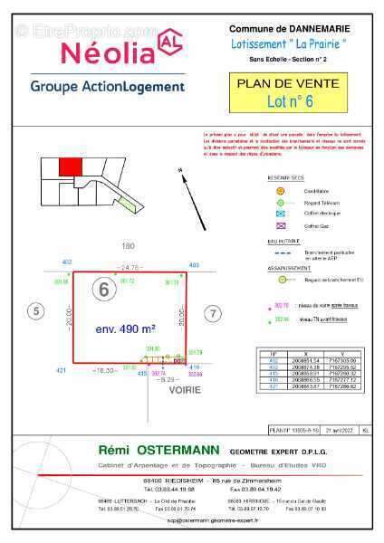 Terrain à DANNEMARIE