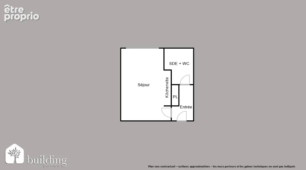 Collange Levallois-Perret - Studio 21,01 m - photo 2