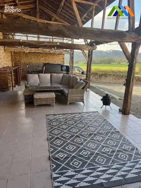 Covered terrace overlooking the garden and surrounding countryside