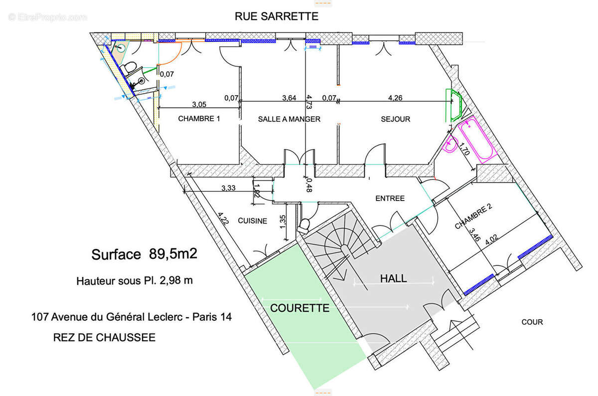 Appartement à PARIS-14E