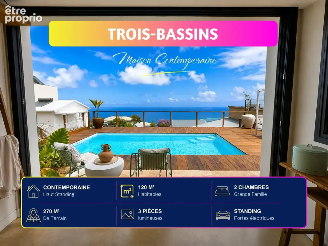 Maison 3 pièces 120 m² à vendre à Les Trois-Bassins (97426) - photo 2